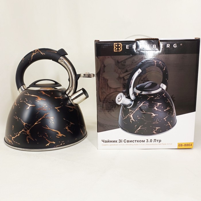 Чайник для газової плити 3 л літра Edenberg EB-12610 3л Чайник для плити зі свистком чаю MY-51