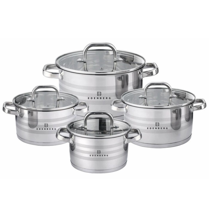 Набір посуду для будь-яких плит, Набір каструль з міцним антипригарним покриттям, Хороші каструлі ON-20