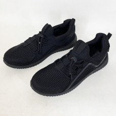 Чорні текстильні кросівки, М'які кросівки з тканини чорні Чоловічі з тканини дихаючі HE-12