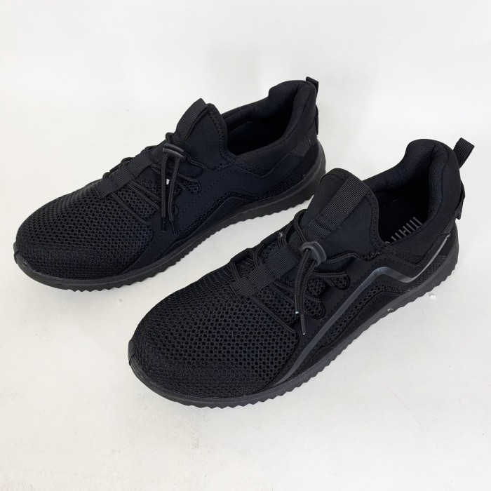 Чорні текстильні кросівки, М'які кросівки з тканини чорні Чоловічі з тканини дихаючі HE-12