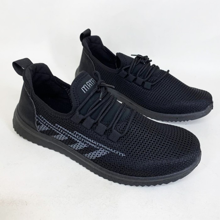 Чоловічі літні кросівки з сітки 42р 27см, Чорні чоловічі кросівки літні М'які з сітки JR-43
