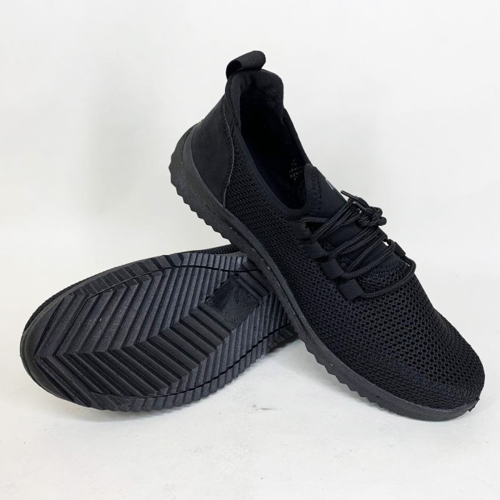 Чоловічі літні кросівки з сітки 42р 27см, Чорні чоловічі кросівки літні М'які з сітки JR-43