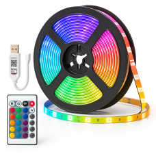 Світлодіодна USB стрічка 6060 5м з динамічними режимами Світлодіодне RGB освітлення на самоклейці з пультом