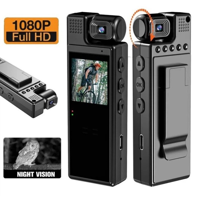 Боді-камера L9, нагрудний відеореєстратор Full HD 1080p з дисплеєм 1.3, датчиком руху, LED-підсвіткою NP-18