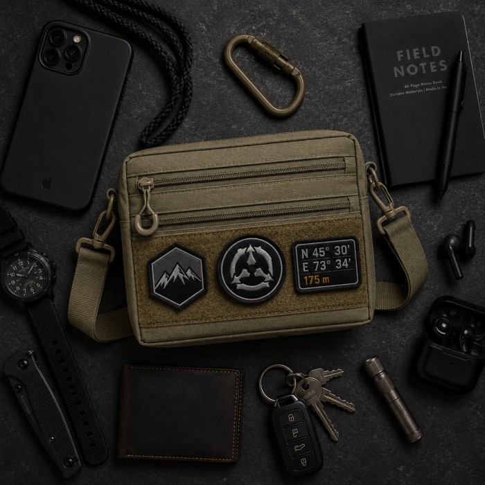 Чоловіча тактична сумка EDC Cordura 600D, сумка для патчів 25×20×5,5 см хакі DK-13