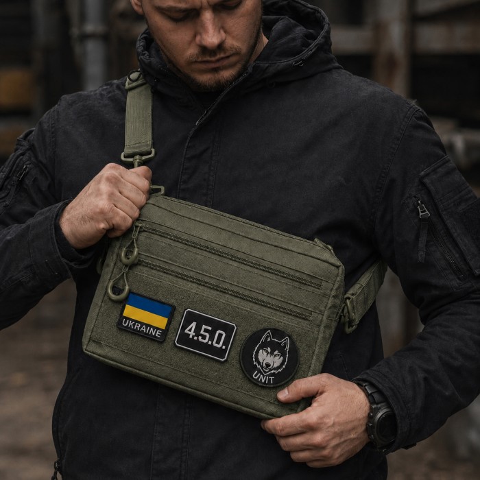 Чоловіча тактична сумка EDC Cordura 600D, сумка для патчів 25×20×5,5 см хакі DK-13