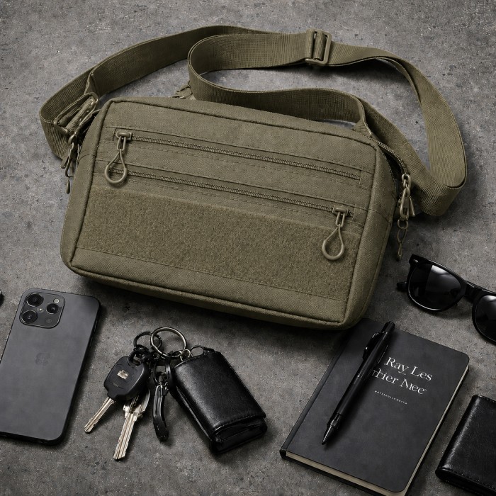 Чоловіча тактична сумка EDC Cordura 600D, сумка для патчів 25×20×5,5 см хакі DK-13