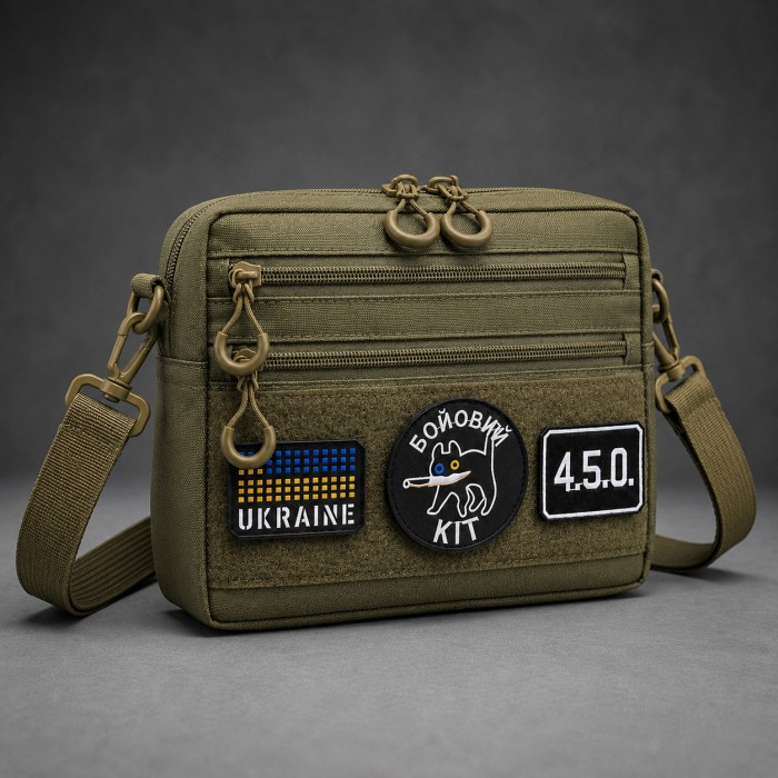 Чоловіча тактична сумка EDC Cordura 600D, сумка для патчів 25×20×5,5 см хакі DK-13