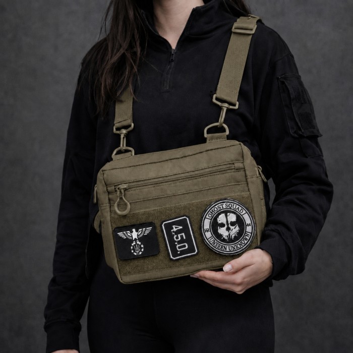 Чоловіча тактична сумка EDC Cordura 600D, сумка для патчів 25×20×5,5 см хакі DK-13