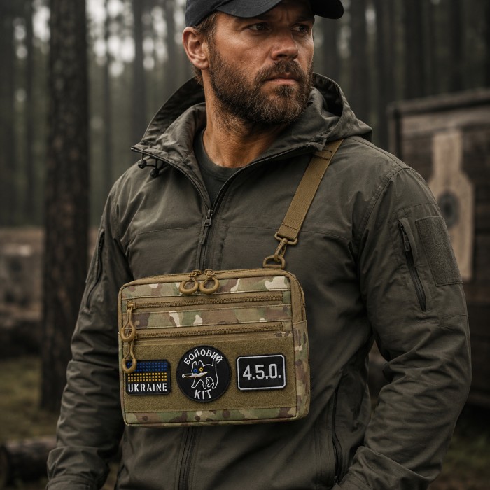 Чоловіча тактична сумка Multicam EDC Cordura 600D, сумка для патчів і шевронів мультікам JC-83