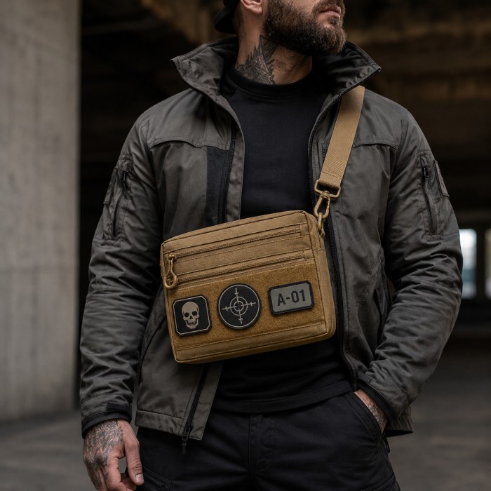 Чоловіча тактична сумка EDC Cordura 600D, сумка для патчів 25×20×5,5см койот GX-41
