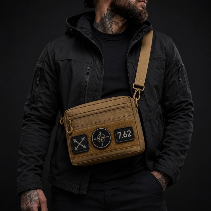 Чоловіча тактична сумка EDC Cordura 600D, сумка для патчів 25×20×5,5см койот GX-41