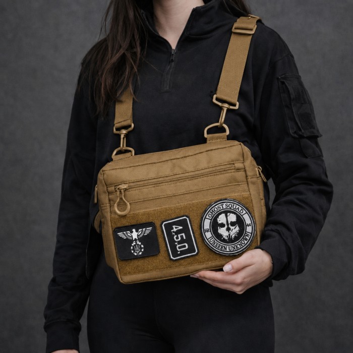 Чоловіча тактична сумка EDC Cordura 600D, сумка для патчів 25×20×5,5см койот GX-41