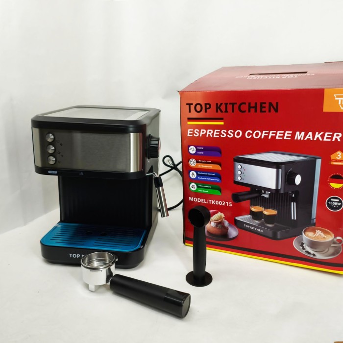 Кавоварка Еспресо Top Kitchen TK00215 ріжкова 1500Вт 1,8л 1-3 чашки еспресо 15 Бар