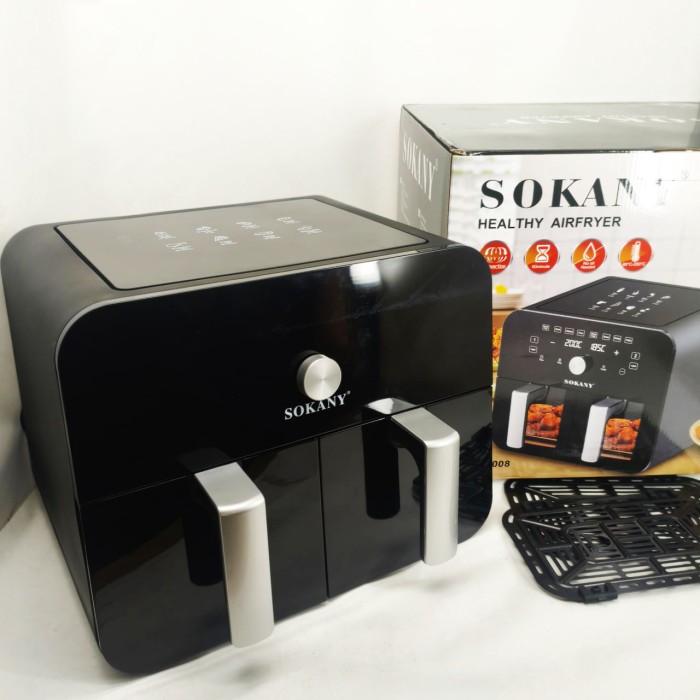 Мультипіч SOKANY SK-10008 на 10 л Аерофритюрниця з таймером та терморегулятором, Аерогриль