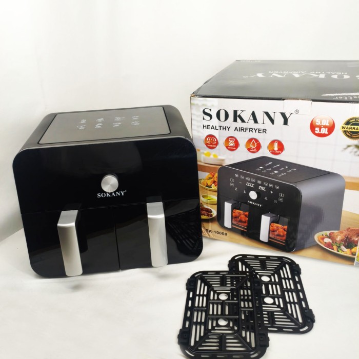 Мультипіч SOKANY SK-10008 на 10 л Аерофритюрниця з таймером та терморегулятором, Аерогриль