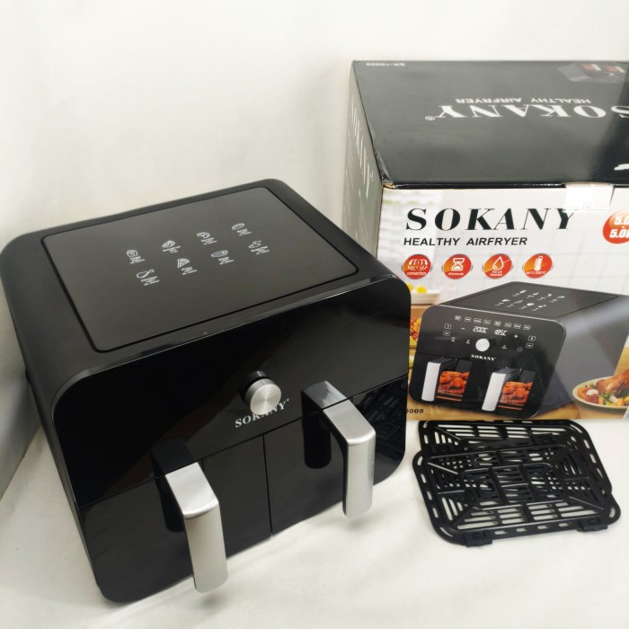 Мультипіч SOKANY SK-10008 на 10 л Аерофритюрниця з таймером та терморегулятором, Аерогриль