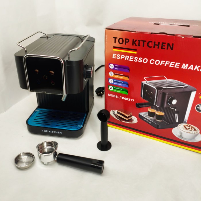 Кавоварка Top Kitchen TK00217 1500Вт 1.8л, капучинатор, кавоварка з підігрівом чашок 15 Бар