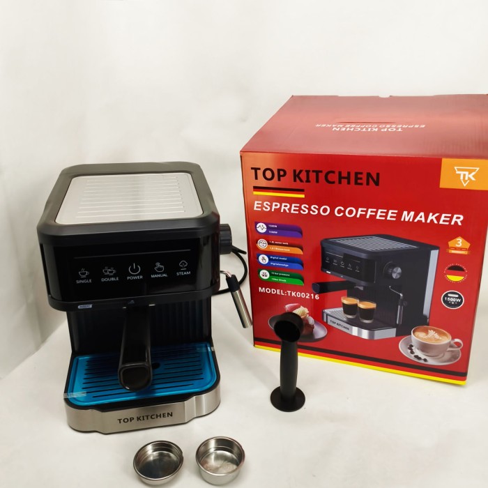 Кавоварка еспресо Top Kitchen TK00216 1500Вт 15 бар 1.8л з капучинатором, підігрівом чашок