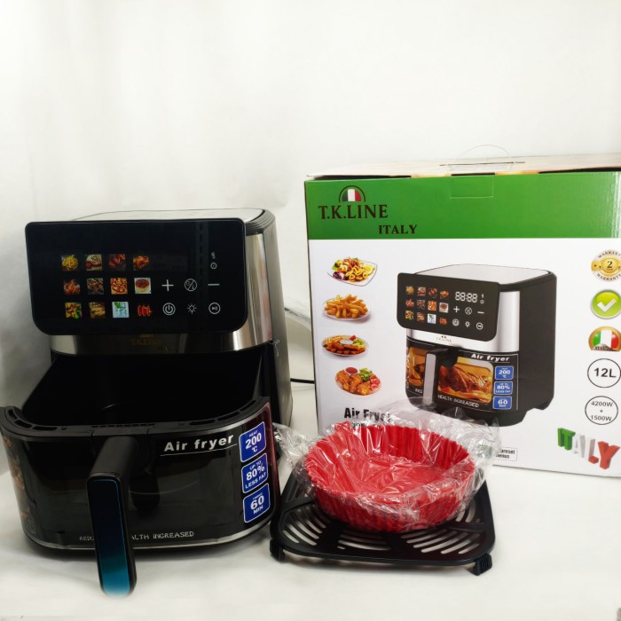 Аерогриль настільний T.K.Line TK00263 4200Вт 12л аерофрітюрниця мультипіч з формою фритюрниця безмасляна