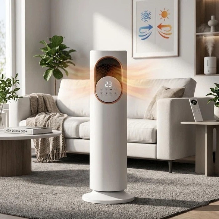 Підлоговий кондиціонер-обігрівач Domotec MS-1630 3в1 зі зволожувачем повітря, портативний електричний