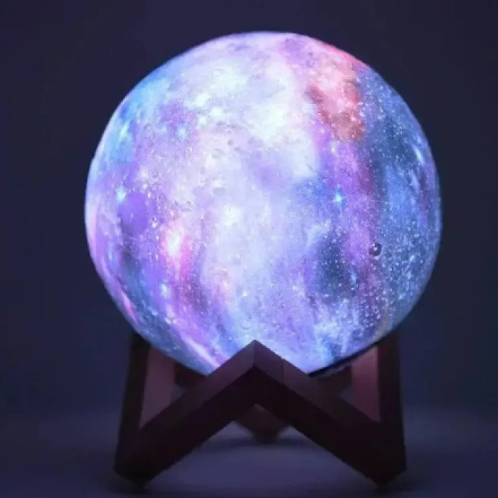 Настільний акумуляторний нічник світильник для дитячої Magic 3D COLOR Moon Light с пультом