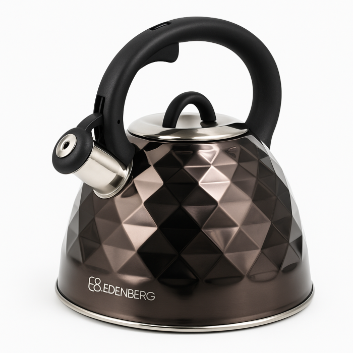 Чайник із свистком Edenberg EB-8821 з турбо індукційним дном 3л Black