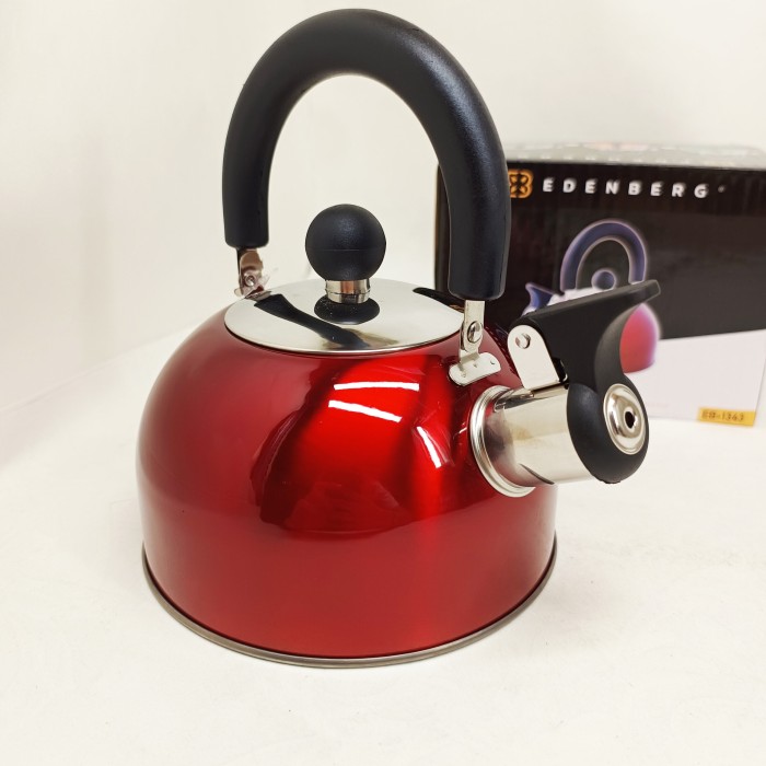 Чайник Edenberg EB-1346 із нержавіючої сталі зі свистком 2.5л Red