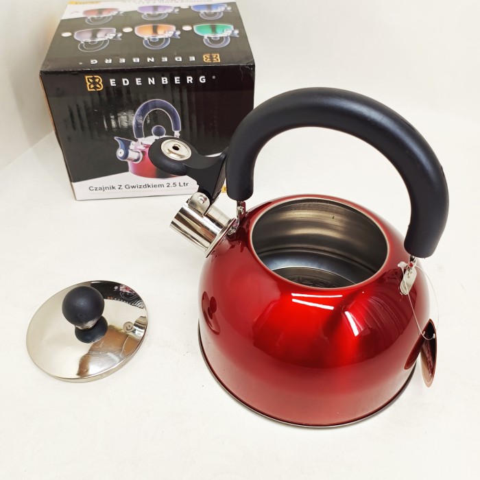 Чайник Edenberg EB-1346 із нержавіючої сталі зі свистком 2.5л Red