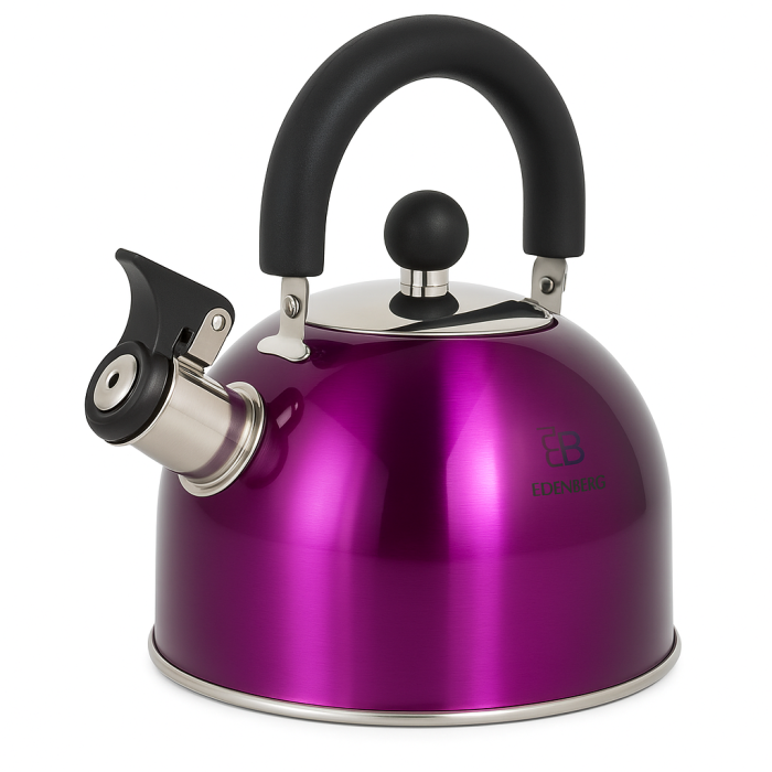 Чайник Edenberg EB-1346 із нержавіючої сталі зі свистком 2.5л Purple