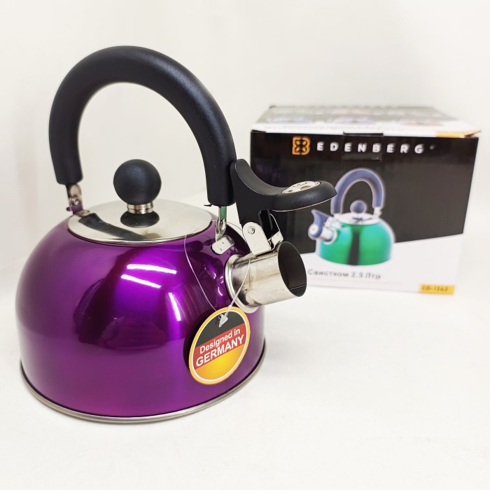 Чайник Edenberg EB-1346 із нержавіючої сталі зі свистком 2.5л Purple