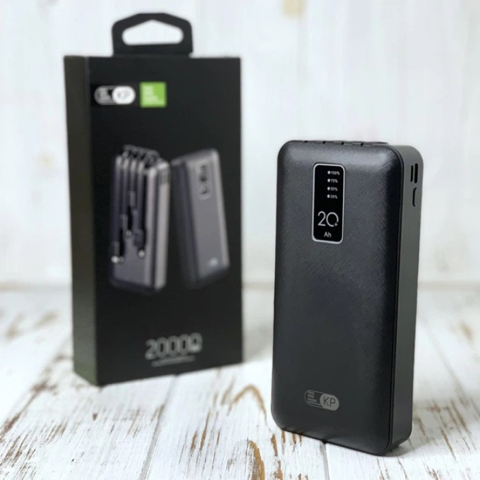 Power Bank King Power KP-27 20000 mAh 4 вбудованих кабеля