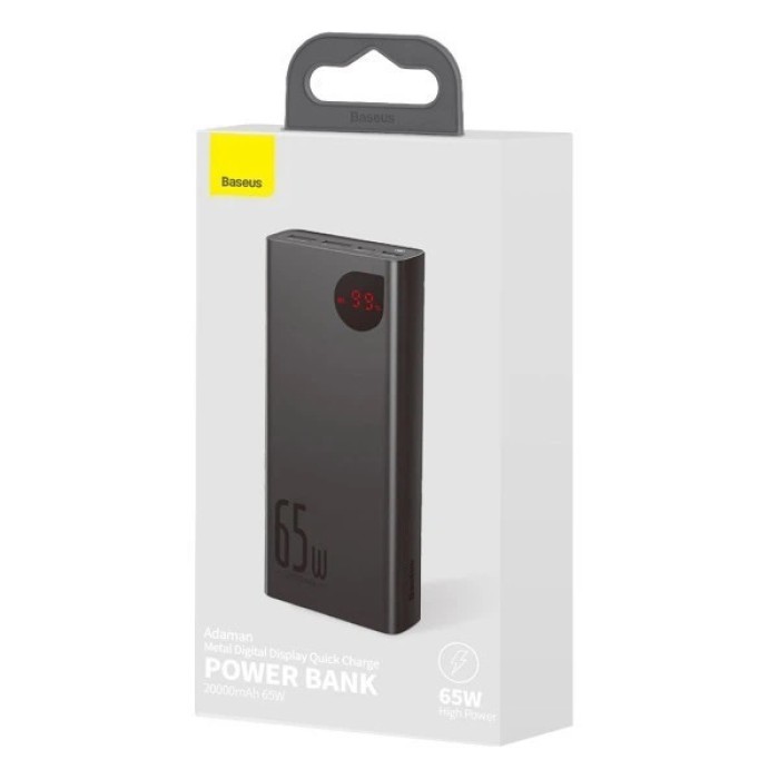 Павербанк 20000 mAh 65W для ноутбука зі швидкою зарядкою Power Bank Baseus Портативний зарядний пристрій