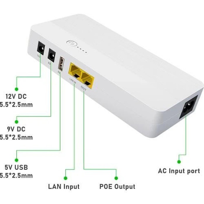 Безперебійник (UPS) для WI-Fi роутера WGP POE04 8800mAh (32.56WH) 18W підтримує 9/12V до 10 годин автономної роботи
