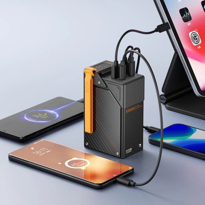 Павербанк WUW 30000mAh 65W Павербанк WUW TUGII Y365 зі швидкою зарядкою, Портативний зовнішній акумулятор DJ-92