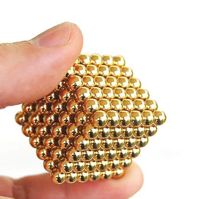 Нео куб Нео NeoCube Золотой, Магнітний кубик NEOCUBE, Магнітні кульки Магнітна головоломка DL-26