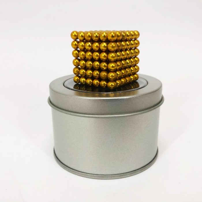 Нео куб Нео NeoCube Золотой, Магнітний кубик NEOCUBE, Магнітні кульки Магнітна головоломка DL-26