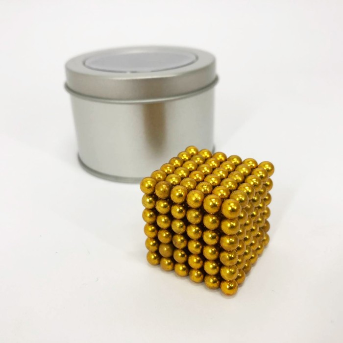 Нео куб Нео NeoCube Золотой, Магнітний кубик NEOCUBE, Магнітні кульки Магнітна головоломка DL-26