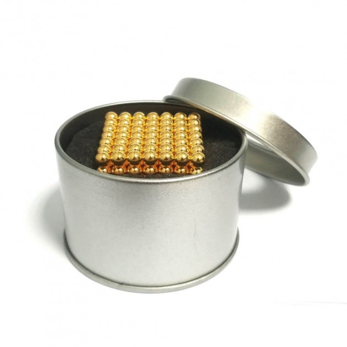 Нео куб Нео NeoCube Золотой, Магнітний кубик NEOCUBE, Магнітні кульки Магнітна головоломка DL-26