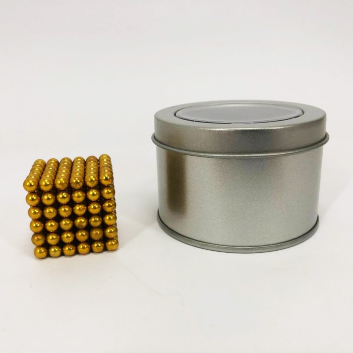 Нео куб Нео NeoCube Золотой, Магнітний кубик NEOCUBE, Магнітні кульки Магнітна головоломка DL-26
