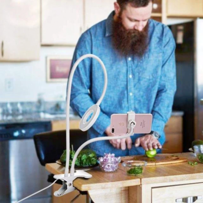 Кільце для селфі, Кільцеве світло для відео, Студійне світло блогера Комплект блогера ST-44