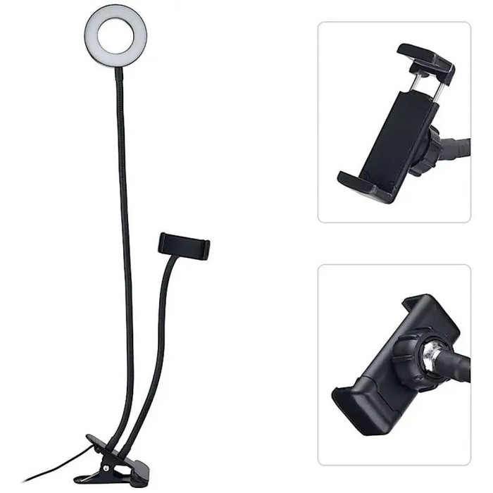 Світлодіодне кільце для фото Professional Live Stream, Кільцева лампа для стриму Комплект блогера HE-99