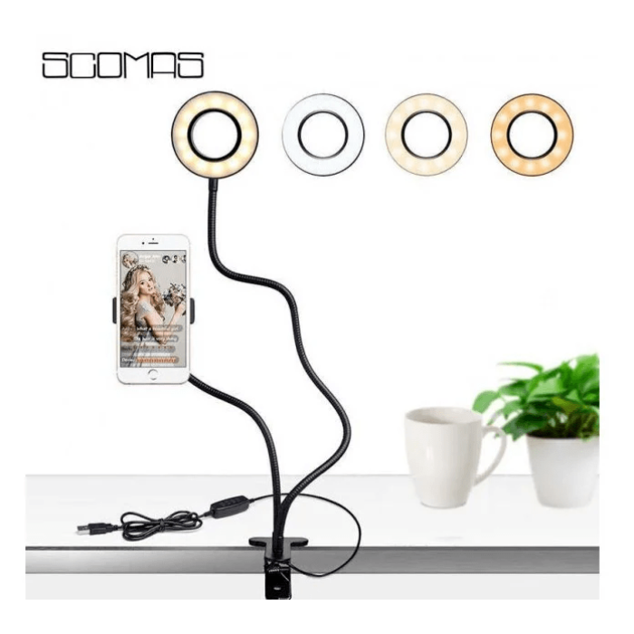 Світлодіодне кільце для фото Professional Live Stream, Кільцева лампа для стриму Комплект блогера HE-99