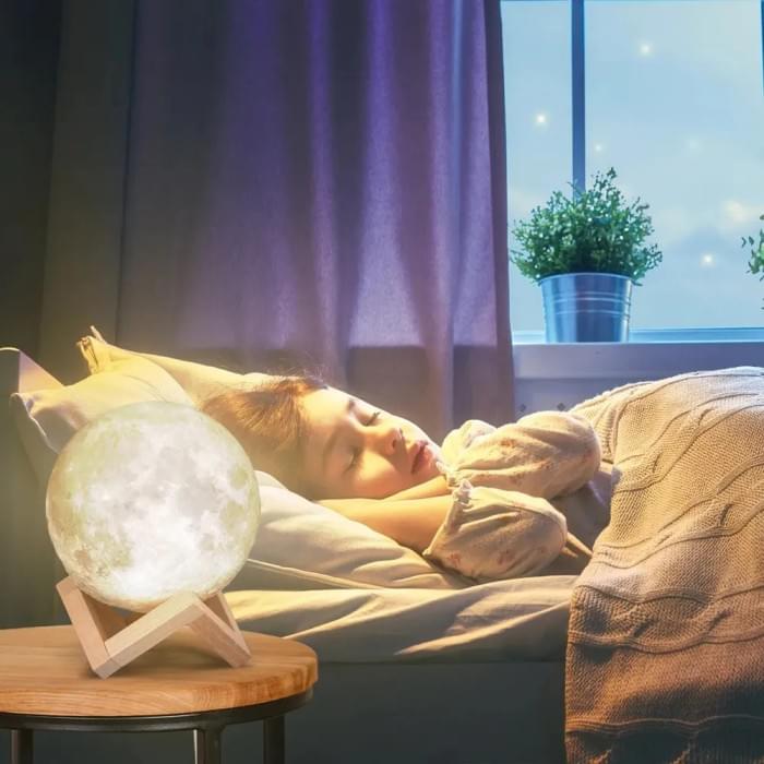 Дитячий нічник-проектор Moon Lamp 13 см, Usb led нічник, Нічник для дружини, Нічник QE-719 для дому