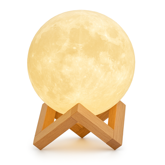 Нічник світлодіодний настільний Moon Lamp 13 см, Світлодіодний нічник акумуляторний з usb BC-75