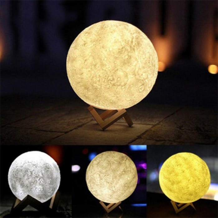 Нічник світлодіодний настільний Moon Lamp 13 см, Світлодіодний нічник акумуляторний з usb BC-75