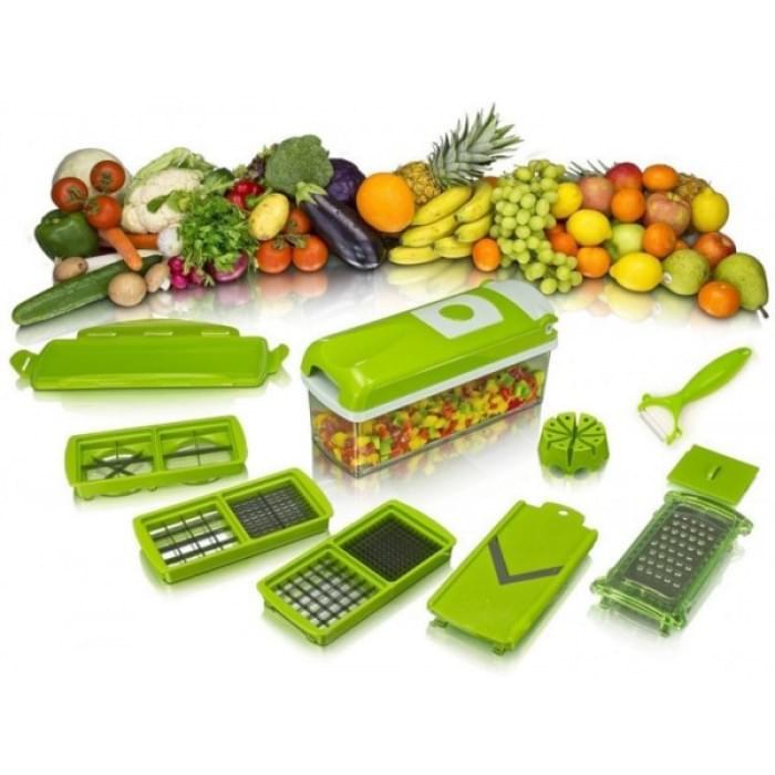 Ручная овощерезка с разными насадками Nicer Dicer PLUS, Шнекова терка для овочів, Овочерізка PC-966 для моркви