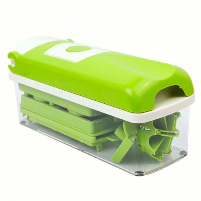 Ручная овощерезка с разными насадками Nicer Dicer PLUS, Шнекова терка для овочів, Овочерізка PC-966 для моркви