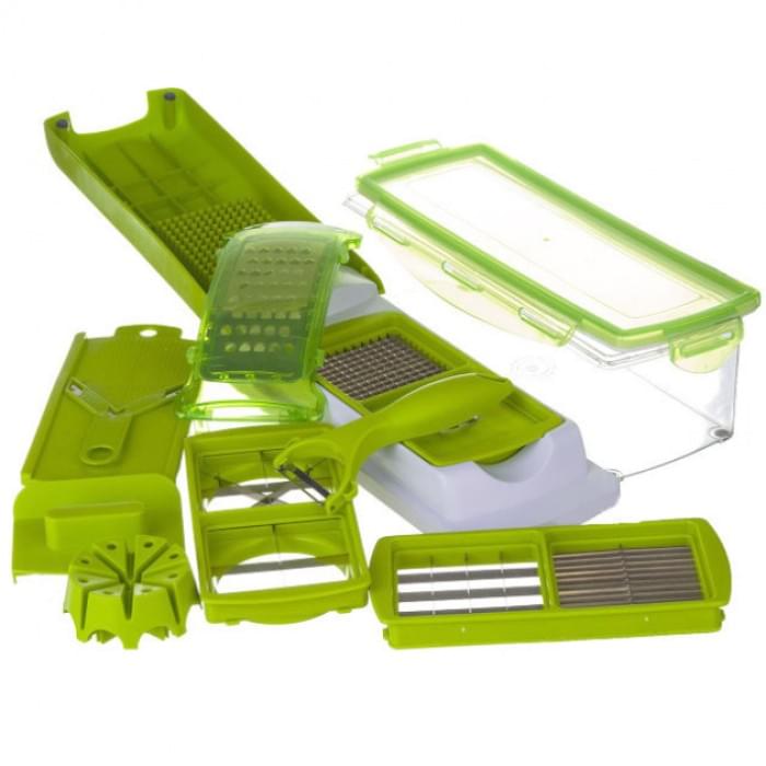 Ручная овощерезка с разными насадками Nicer Dicer PLUS, Шнекова терка для овочів, Овочерізка PC-966 для моркви