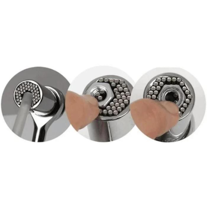 Тріскачка з універсальної головкою Instantly Grips any Shape JA-130 7-19 мм
